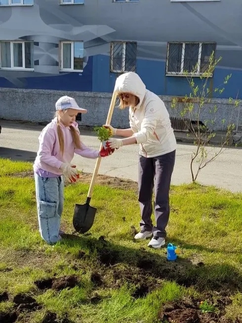 У «Белого Мишки» в Норильске появилась своя маленькая цветочная клумба!